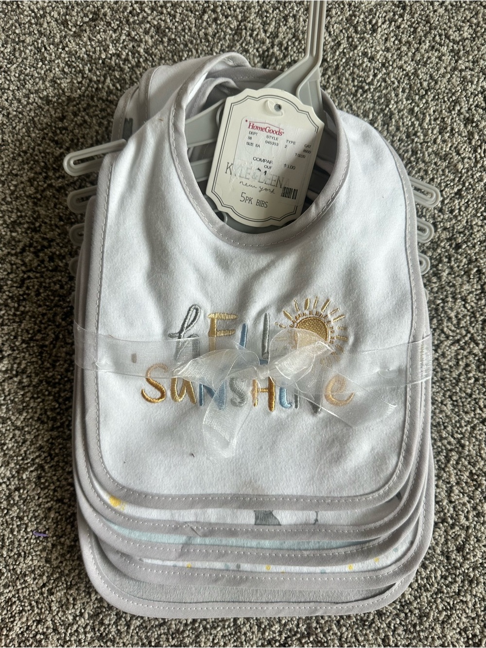 NWT Kyle & Deena New York 5-Pack Baby Bib Set